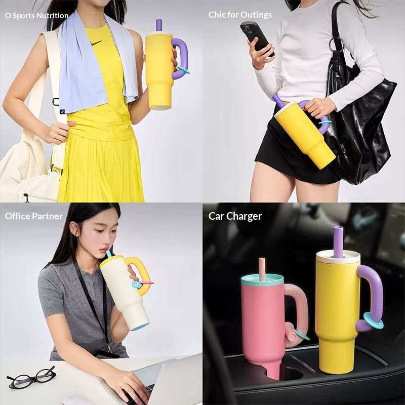 ISSI DIARY 1050ml Stainless Steel Straw Tumbler Large-Capacity Vacuum Insulated Car Mountable Cup - Image 2
