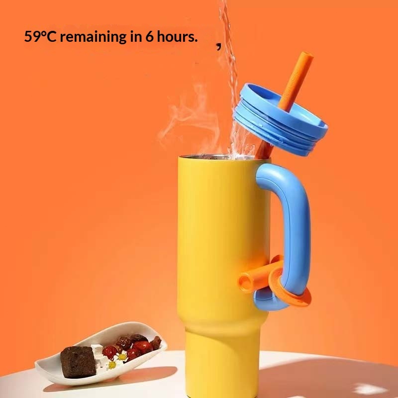 ISSI DIARY 1050ml Stainless Steel Straw Tumbler Large-Capacity Vacuum Insulated Car Mountable Cup - Image 5