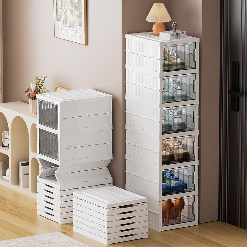 ISSI DIARY 3/6/9 Layers Foldable Installation-free Shoe Box Transparent Shoe Storage Organizer - Image 4