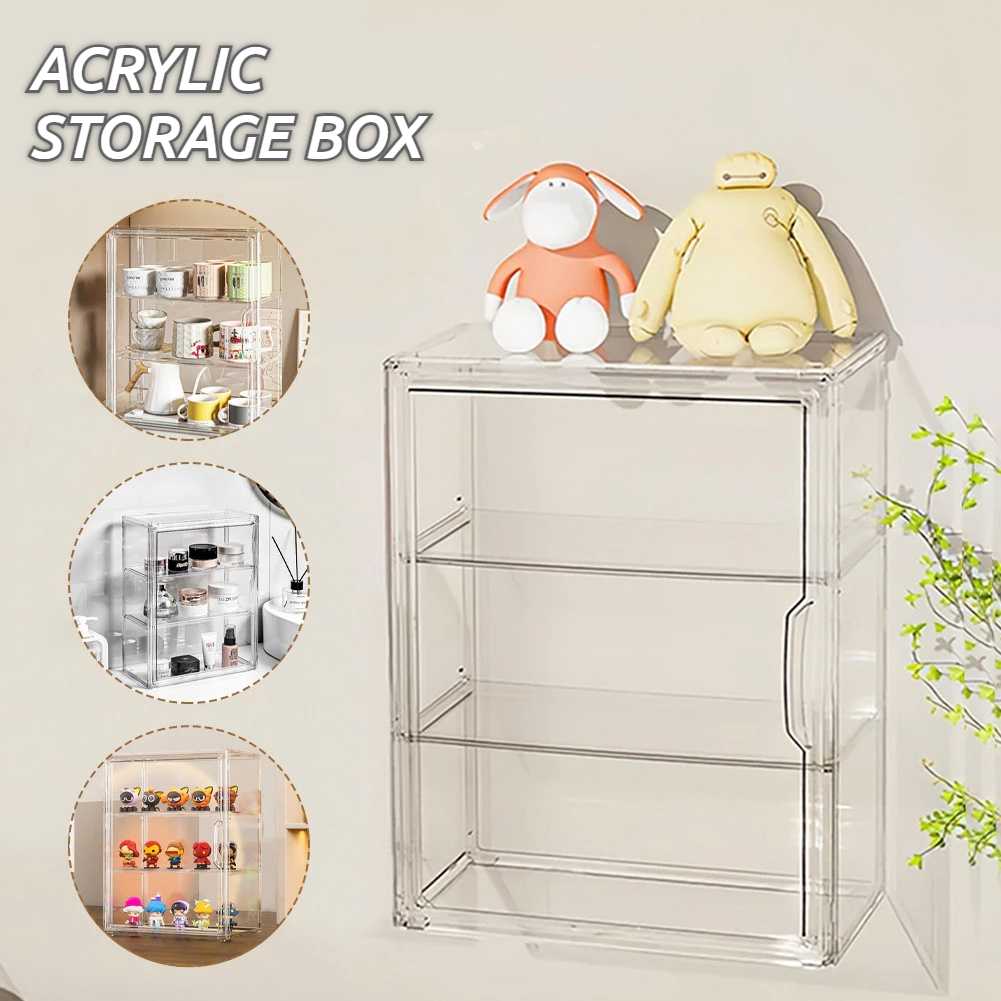 ISSI DIARY 3 Layers Acrylic Display Case Dustproof Cup Display Kitchen Storage Rack Cup Holder - Image 5
