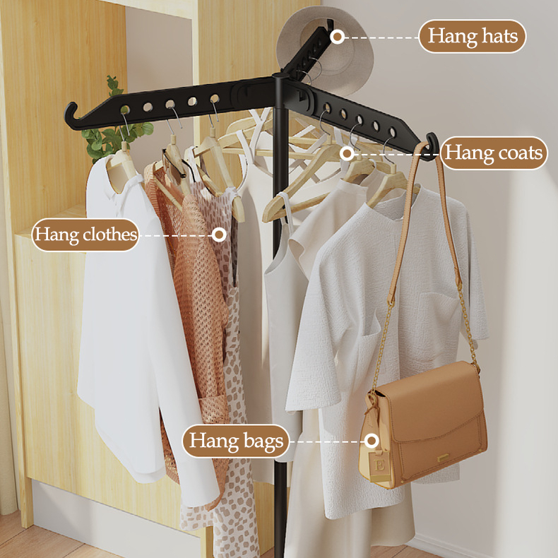 ISSI DIARY 360 Rotating Clothes Rack Folding Garment Hanger Stand Portable Drying Organizer Rack - Image 6