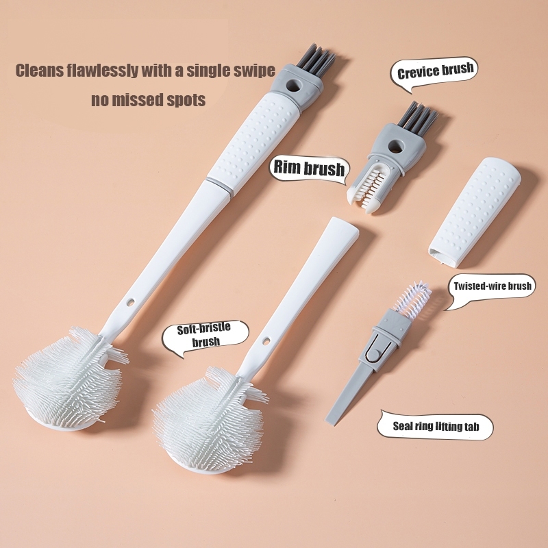 ISSI DIARY 5 in 1 Bottle Cleaning Brush Set Detachable Long Handle Brushes for Cups and Tumbler - Image 2