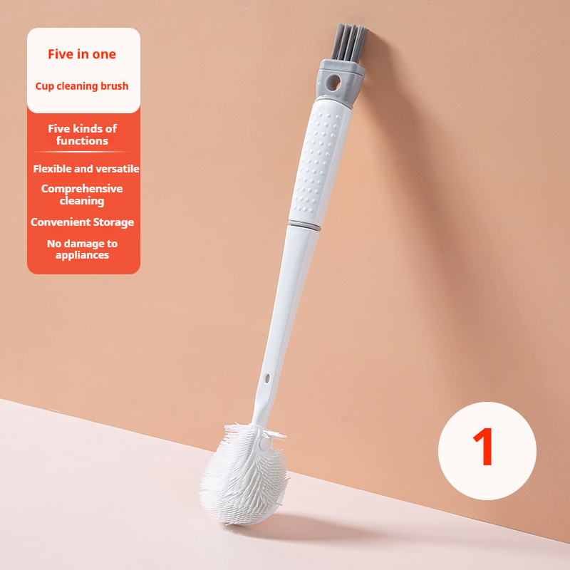 ISSI DIARY 5 in 1 Bottle Cleaning Brush Set Detachable Long Handle Brushes for Cups and Tumbler - Image 3
