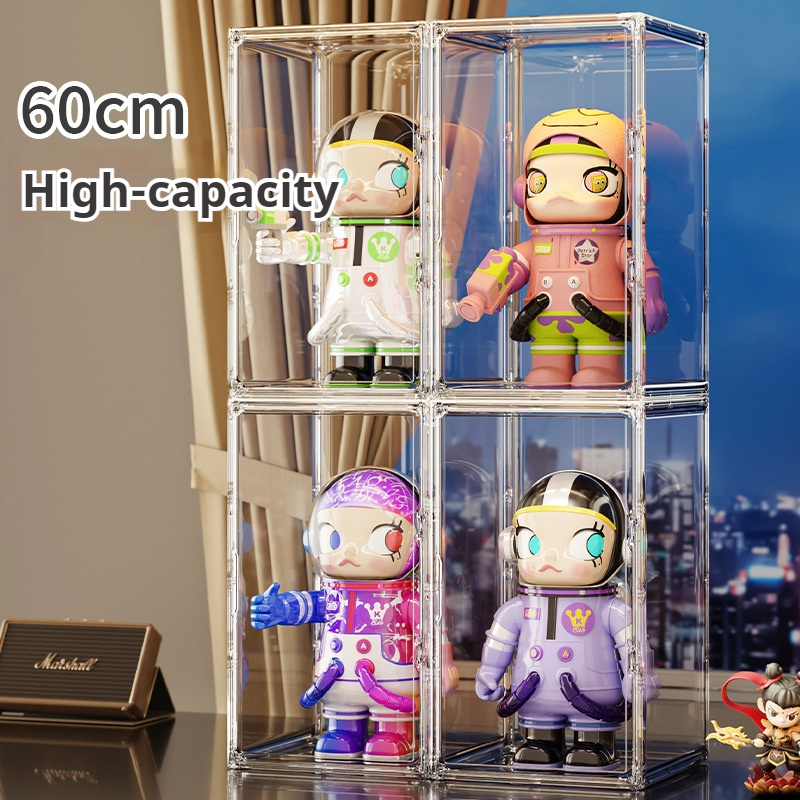 ISSI DIARY 60cm Figurine Display Box Acrylic Magnetic Display Case Extra-Large Transparent Storage - Image 2