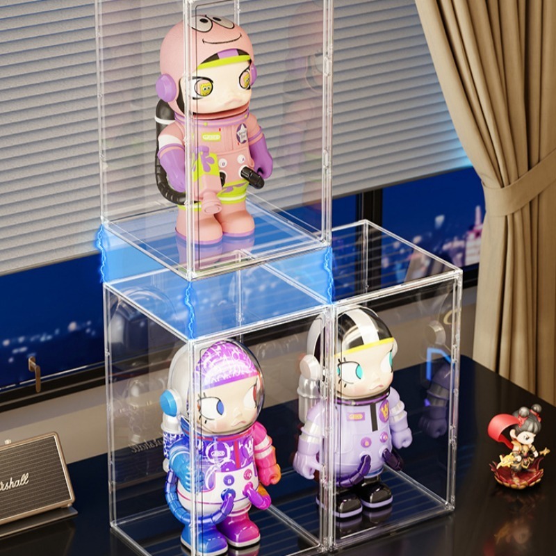 ISSI DIARY 60cm Figurine Display Box Acrylic Magnetic Display Case Extra-Large Transparent Storage - Image 4