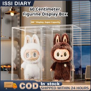 ISSI DIARY 60cm Figurine Display Box Acrylic Magnetic Display Case Extra-Large Transparent Storage