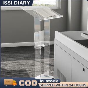 ISSI DIARY Acrylic Conference Podium, Transparent Speaking and Hosting Platform