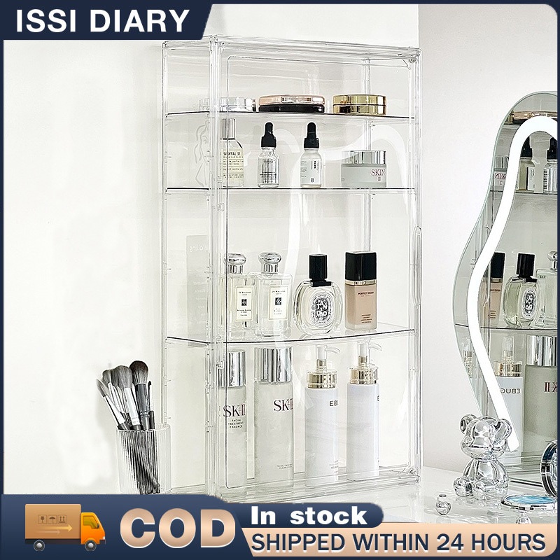 Acrylic Makeup Organizer Dust-Proof Cosmetic Storage Box Large wi