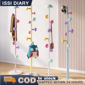 ISSI DIARY Creative Mushroom Clothes Hanger, Kids' Furniture Standing Coat Rack for Bedroom and Door