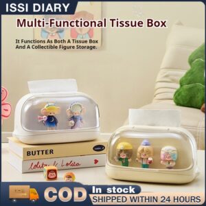 ISSI DIARY Desktop tissue box blind box storage figurine display rack Bubble Mart doll paper box