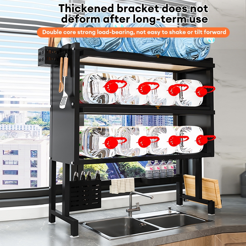 ISSI DIARY Dish Cabinet Rack Sink Rack With Cover Drying Multi-functional Storage Kitchen Organize - Image 3