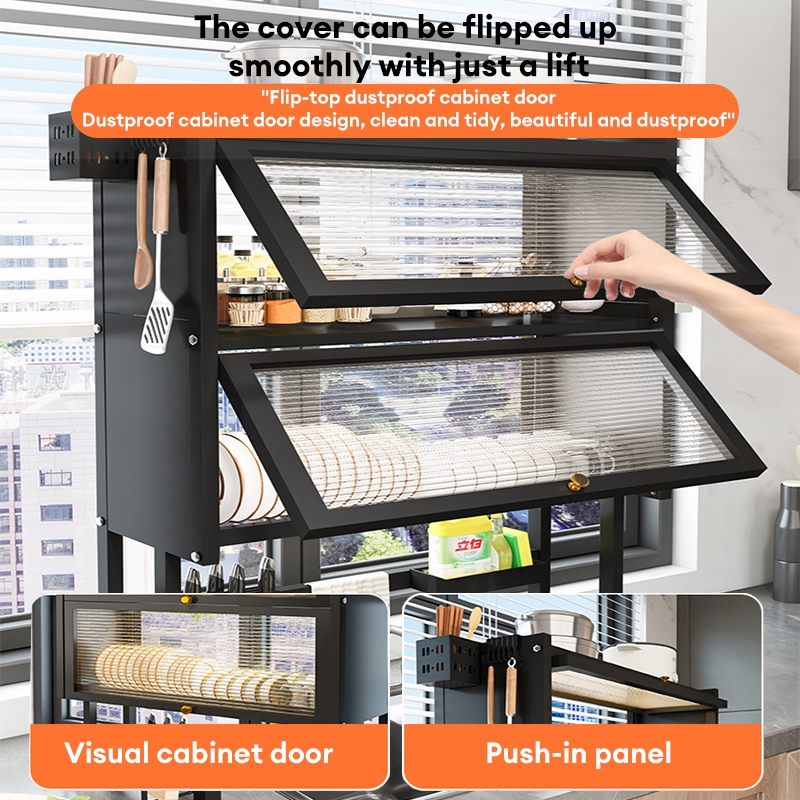 ISSI DIARY Dish Cabinet Rack Sink Rack With Cover Drying Multi-functional Storage Kitchen Organize - Image 6