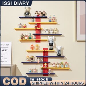 ISSI DIARY Display Decor for Living Room DIY Figure Organizer Figurine Shelf Collectibles Organizer