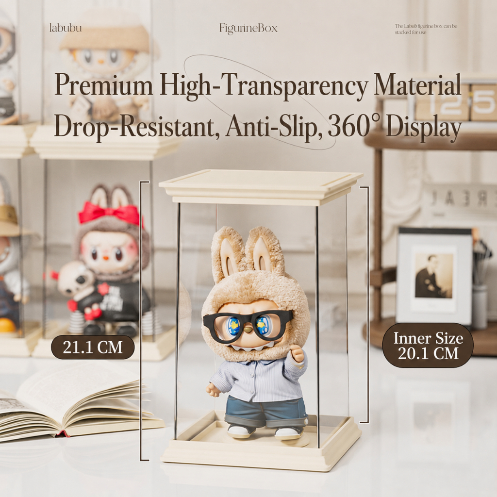 ISSI DIARY Doll Dust Cover Blind Box Figure Protective Case Plush Toy Stand Display Box - Image 3