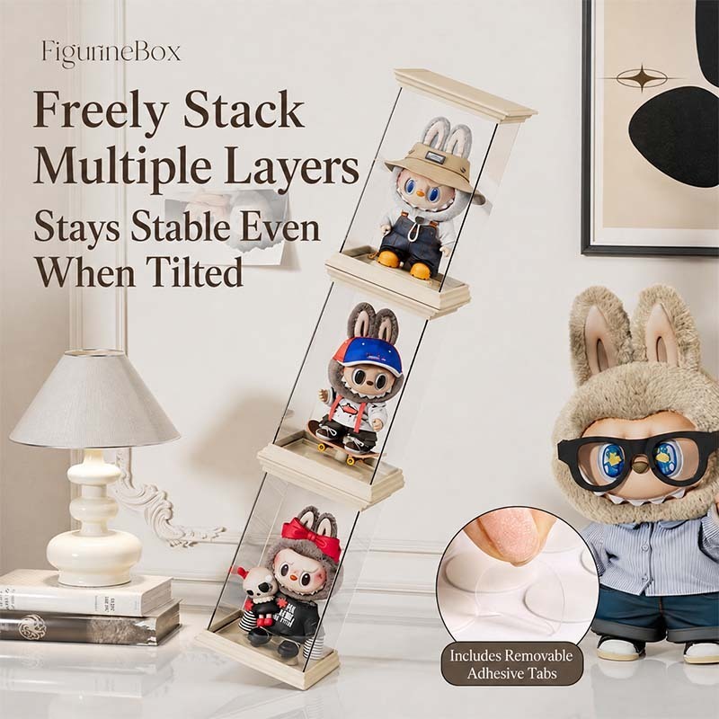 ISSI DIARY Doll Dust Cover Blind Box Figure Protective Case Plush Toy Stand Display Box - Image 6