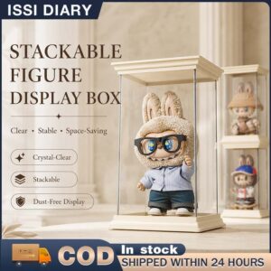 ISSI DIARY Doll Dust Cover Blind Box Figure Protective Case Plush Toy Stand Display Box