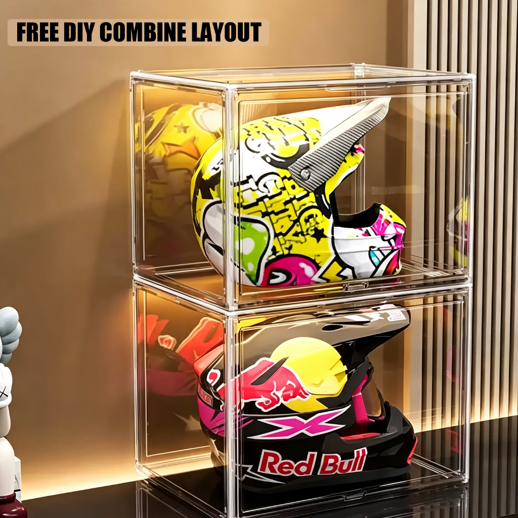 ISSI DIARY Extra-Large Acrylic Helmet Storage Box Transparent Dustproof Display Case for Handbag Toy - Image 4