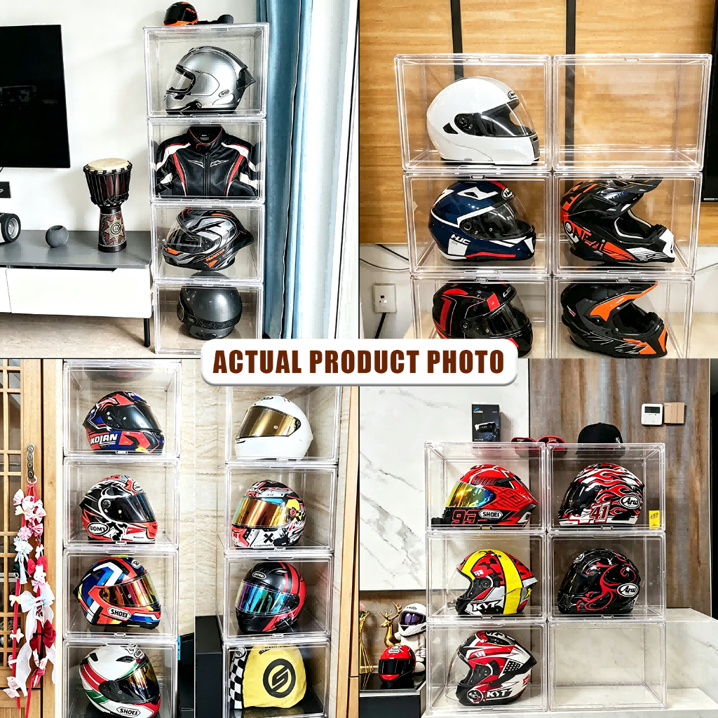 ISSI DIARY Extra-Large Acrylic Helmet Storage Box Transparent Dustproof Display Case for Handbag Toy - Image 6
