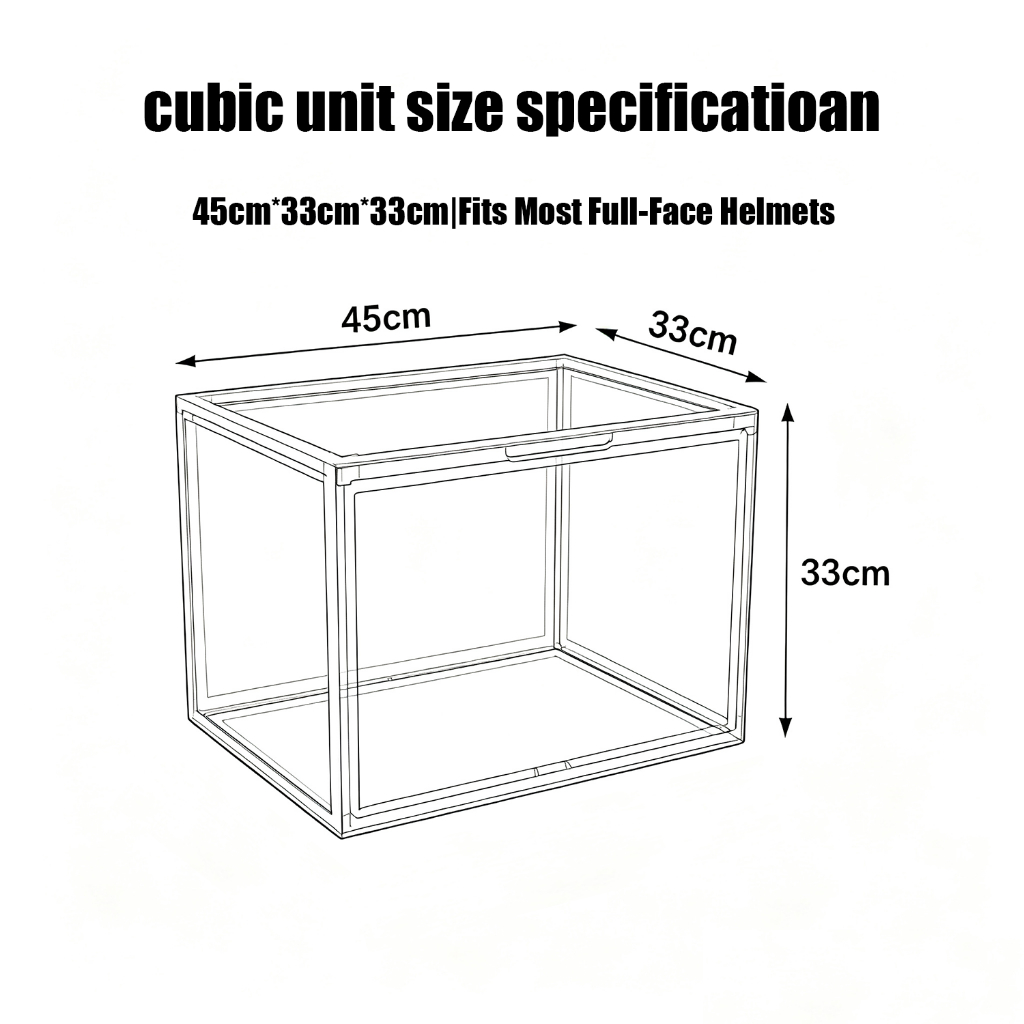 ISSI DIARY Extra-Large Acrylic Helmet Storage Box Transparent Dustproof Display Case for Handbag Toy - Image 7