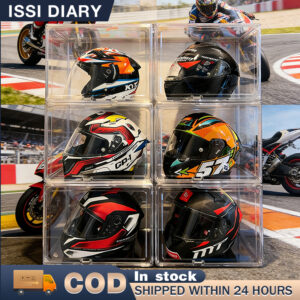 ISSI DIARY Extra-Large Acrylic Helmet Storage Box Transparent Dustproof Display Case for Handbag Toy
