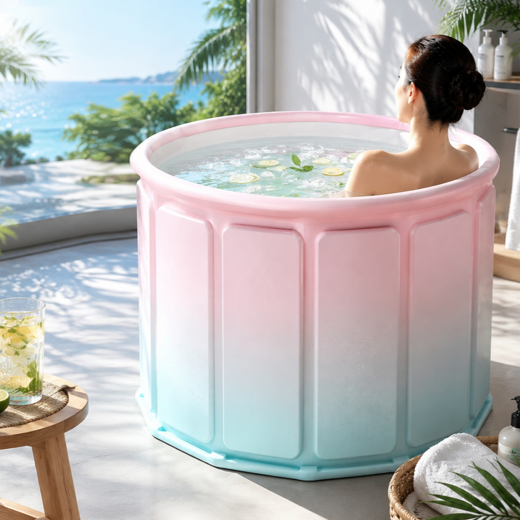 ISSI DIARY Foldable Bathtub 1S Unfold Long-lasting Heat Retention. Portable Freestanding for Adults - Image 2