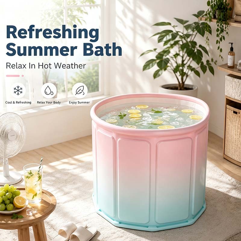 ISSI DIARY Foldable Bathtub 1S Unfold Long-lasting Heat Retention. Portable Freestanding for Adults - Image 3