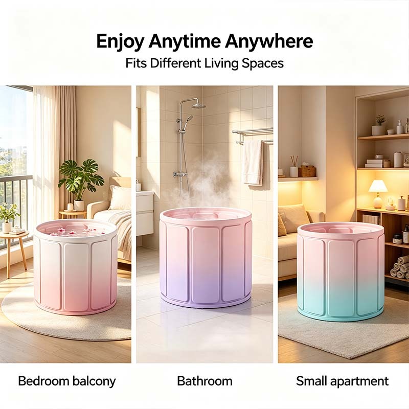 ISSI DIARY Foldable Bathtub 1S Unfold Long-lasting Heat Retention. Portable Freestanding for Adults - Image 5