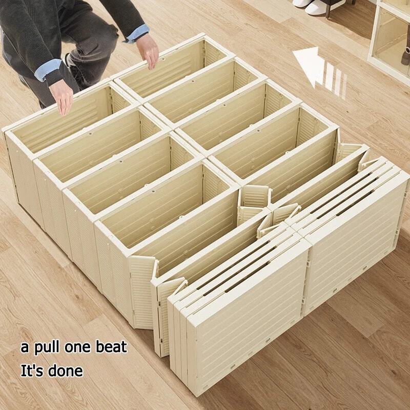ISSI DIARY Foldable Shoe Box Installation-Free Shoe Rack Organizer Storage Cabinet Dust Proof - Image 8