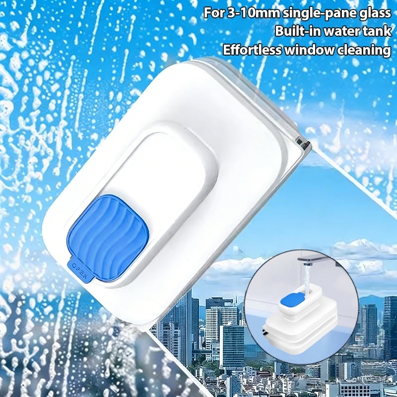 Glass Cleaning Tool Built-in Water Tank Strong Magnetic for Windo