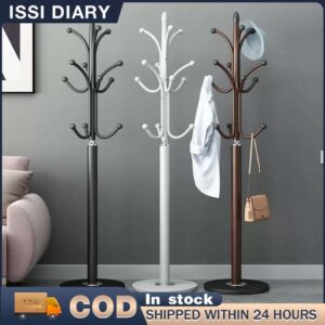 ISSI DIARY Metal Coat Rack Stand Coat Rack Freestanding Sturdy Hall Tree with Hooks for Hanging