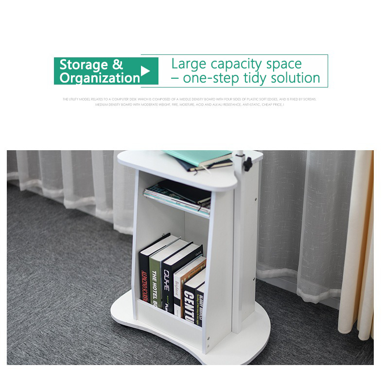 ISSI DIARY Mobile Adjustable Standing Desk Rolling Podium Table Tilt Top Laptop Workstation Cart - Image 3
