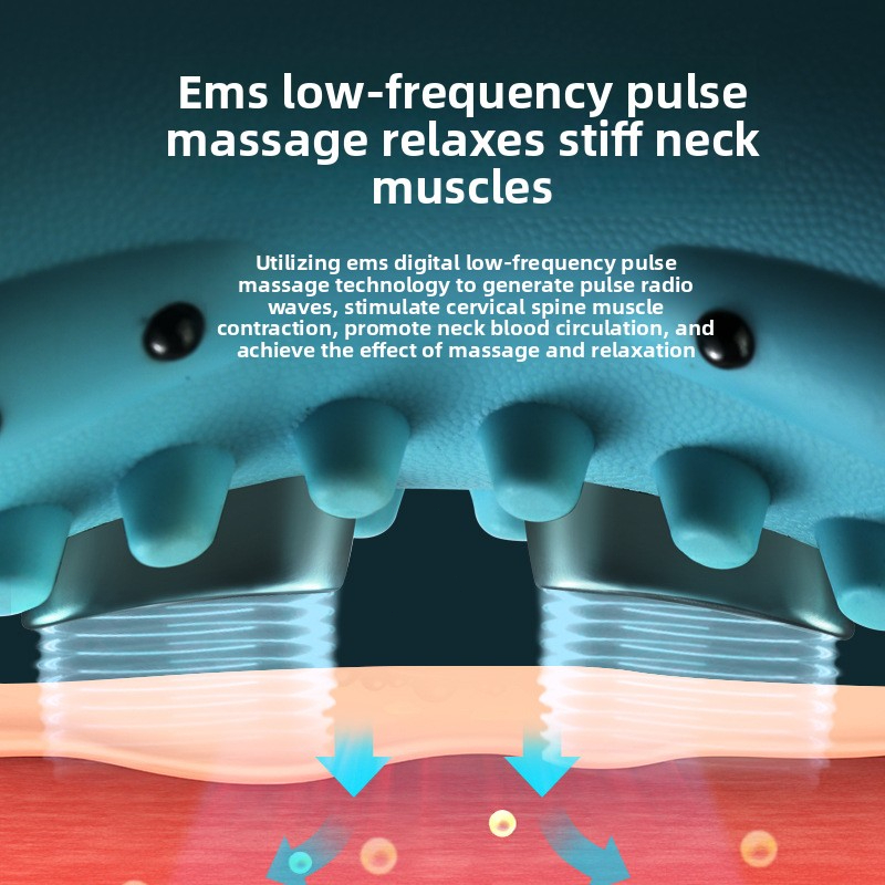 Multi-Functional Portable Electric Cervical Massager Traction Heating Pulse Acupoint Massage Pillow - Image 3