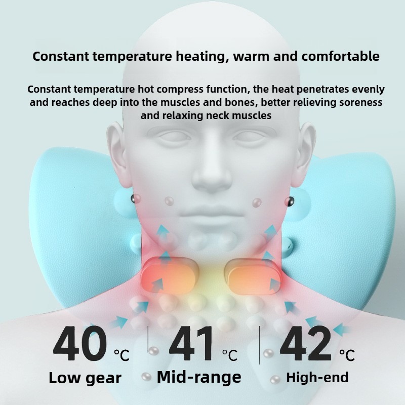 Multi-Functional Portable Electric Cervical Massager Traction Heating Pulse Acupoint Massage Pillow - Image 4