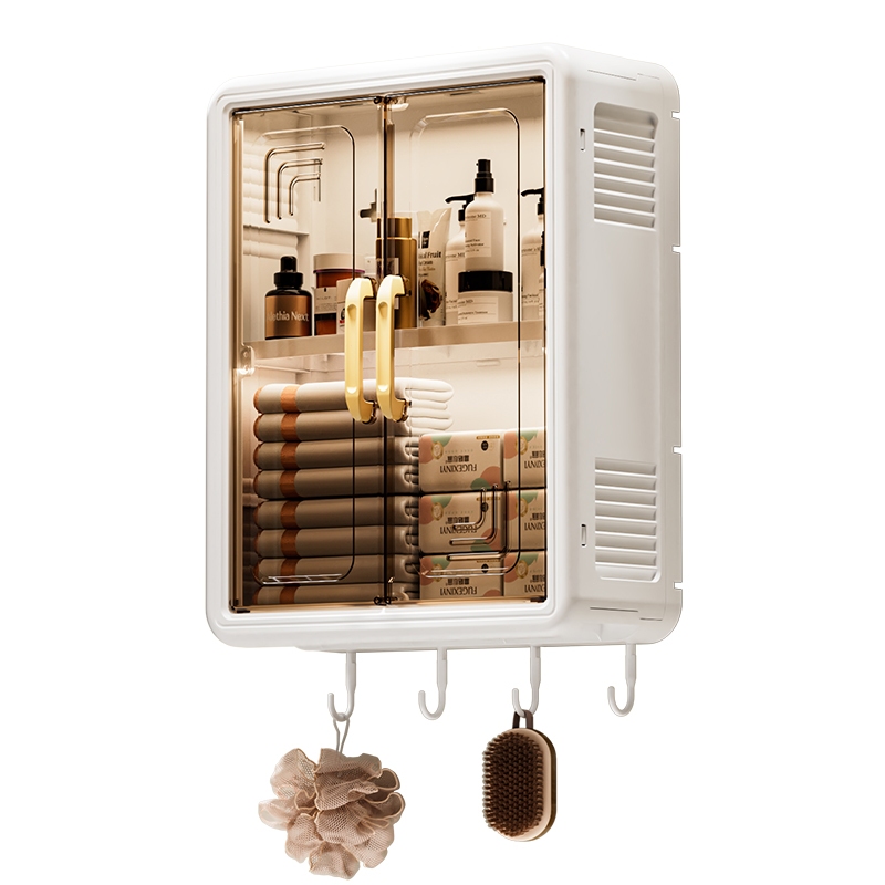 ISSI DIARY Multifunctional Wall-Mounted Storage Box with Hooks No Drilling for Bathroom & Kitchen - Image 8