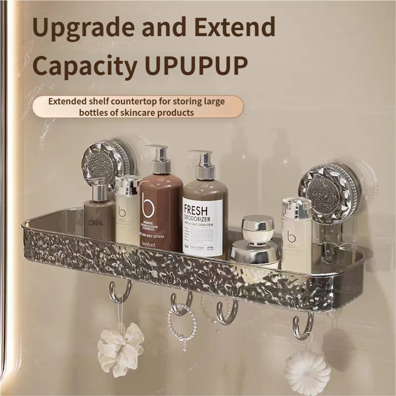ISSI DIARY No-Drill Wall Shelf Space-Saving Storage for Bedroom & Bathroom Dual-Scene Compatibility - Image 2