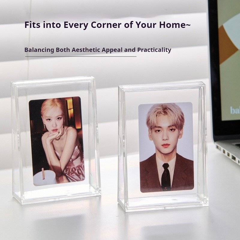 ISSI DIARY Photocard Anime Art Card Photography Transparent Acrylic Display Box for Desktop Use - Image 5