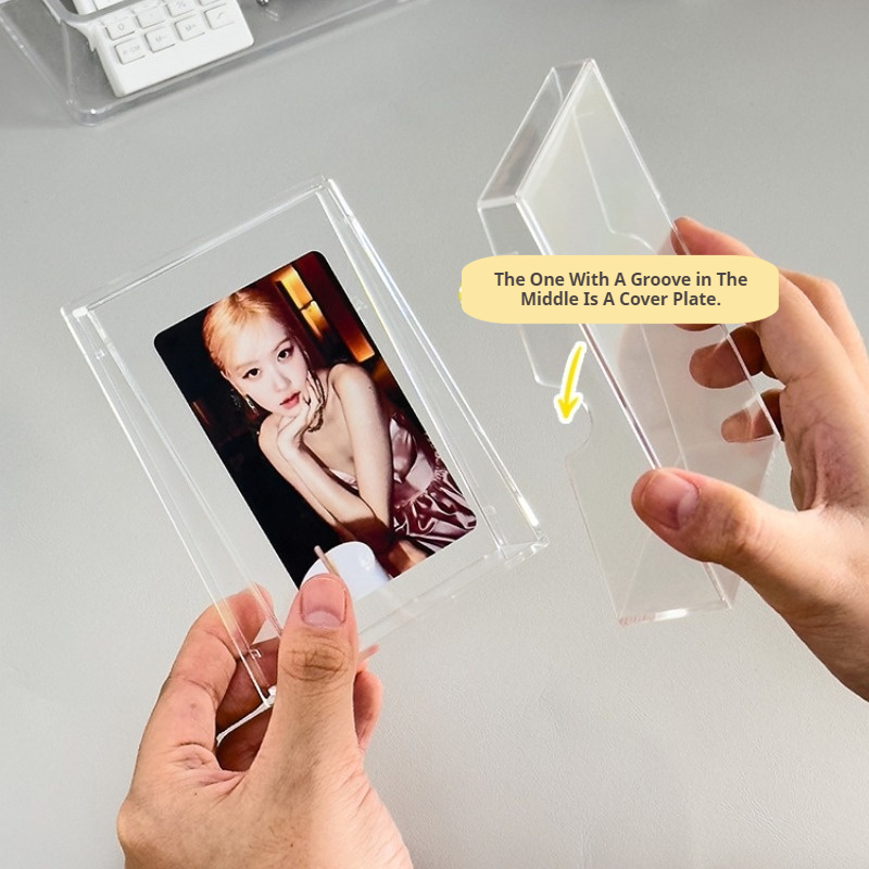 ISSI DIARY Photocard Anime Art Card Photography Transparent Acrylic Display Box for Desktop Use - Image 6