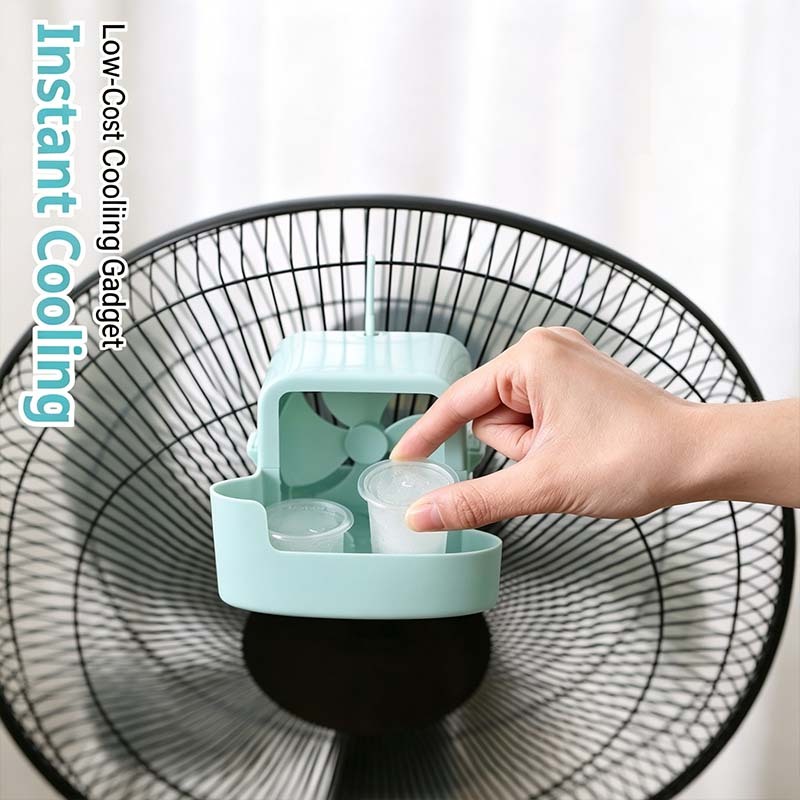 ISSI DIARY Portable Fan Ice Cooling Box Mini Air Cooler Ice Cube Holder Cooling Fan Attachment - Image 2
