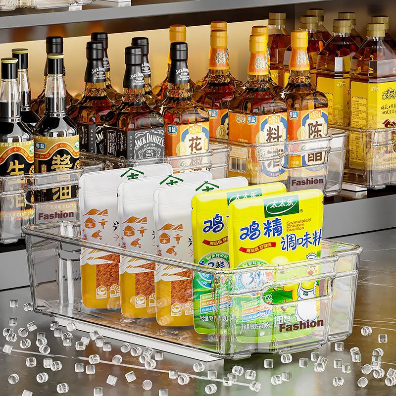 ISSI DIARY Pull Out Telescopic Fridge Organizer Transparent Acrylic Visual Design Large Storage Bin - Image 4