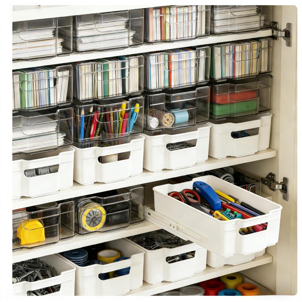ISSI DIARY Pull Out Telescopic Fridge Organizer Transparent Acrylic Visual Design Large Storage Bin - Image 7