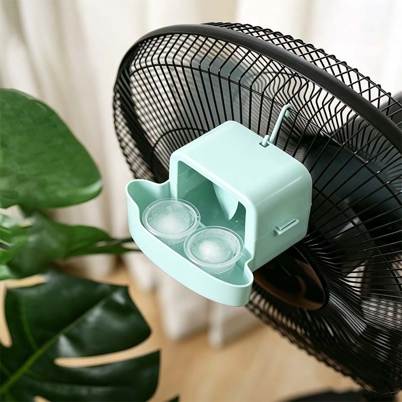 Reusable Cooling Ice Box Ice Cube Rack Fan Attachment for Home Of