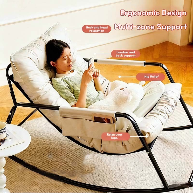 Rocking Chair Ergonomic Sofa Lounge Chair Lazy Sofa chair Adjustable Rocking Sofa Double Recliner - Image 8