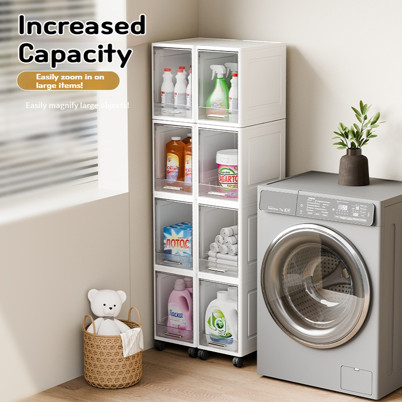 ISSI DIARY Slim Gap Storage Cabinet Multi-Layer Space Saving with Wheels Large Capacity for bathroom - Image 2