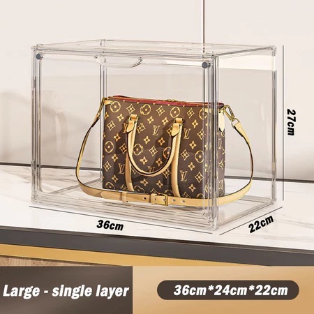 ISSI DIARY Storage Transparent Storage Cabinet Bag Box Magnetic Door Stackable Toy Lady Bag - Image 6