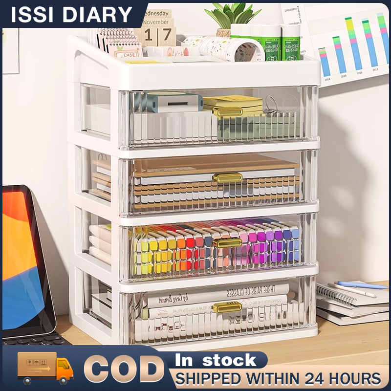 Transparent Drawer Desktop Storage Box Cosmetics And Stationery S