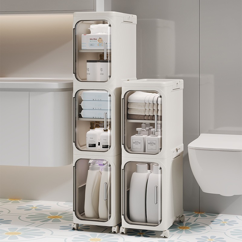 ISSI DIARY Ultra-Slim Gap Storage Cabinet Foldable Storage Cabinet Bathroom and Kitchen Organizer - Image 3