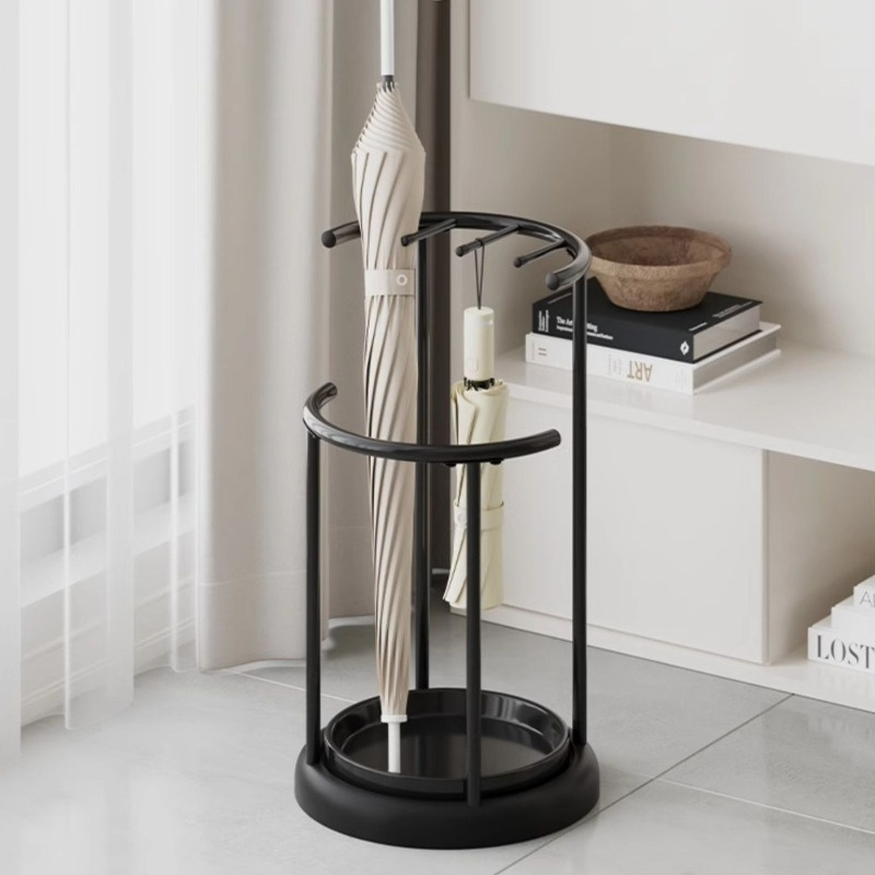 ISSI DIARY Umbrella Storage Rack Household Entry Umbrella Rack Shelf Iron Art Drain Umbrella Bucket - Image 2