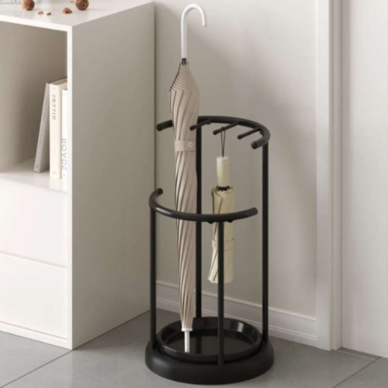ISSI DIARY Umbrella Storage Rack Household Entry Umbrella Rack Shelf Iron Art Drain Umbrella Bucket - Image 3