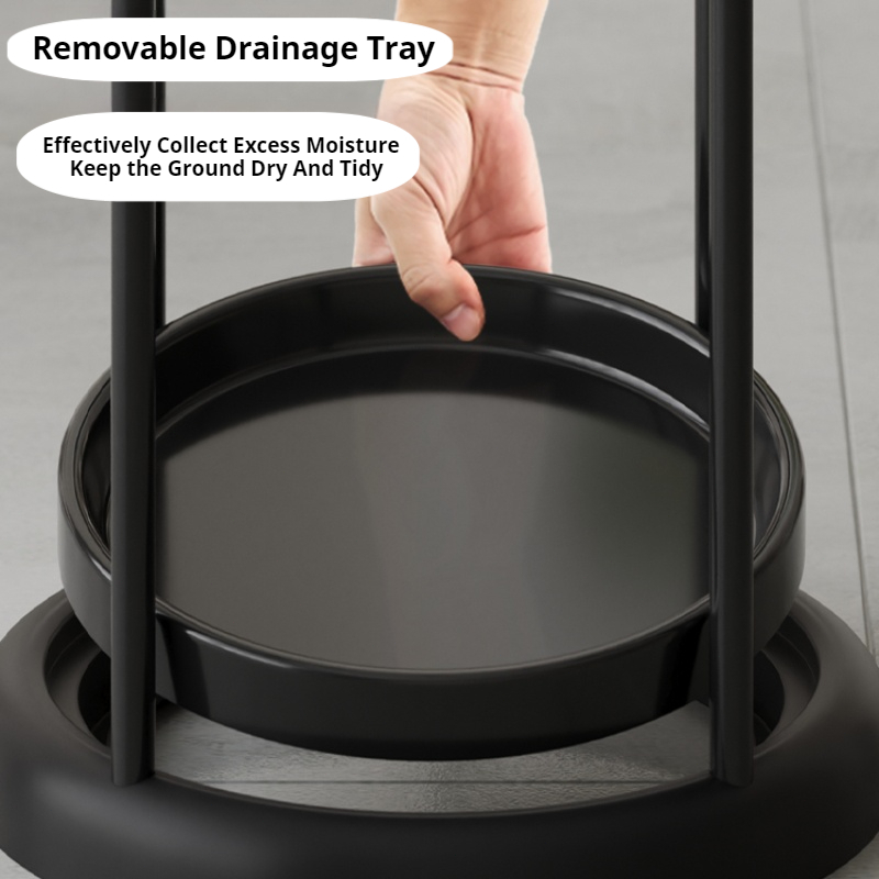 ISSI DIARY Umbrella Storage Rack Household Entry Umbrella Rack Shelf Iron Art Drain Umbrella Bucket - Image 5