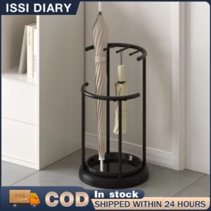 ISSI DIARY Umbrella Storage Rack Household Entry Umbrella Rack Shelf Iron Art Drain Umbrella Bucket